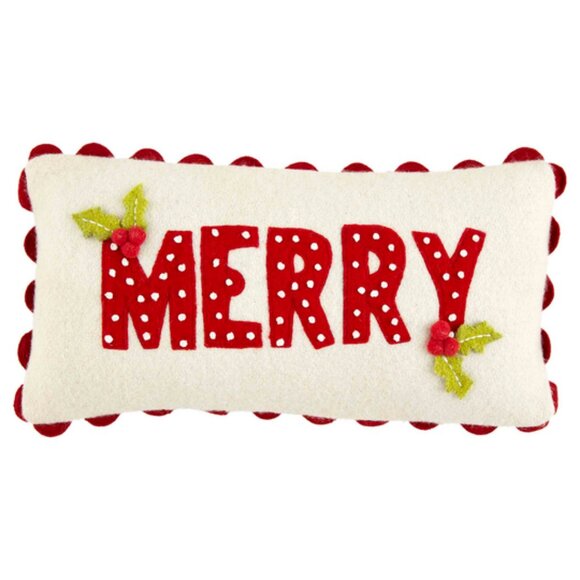Mud Pie Merry Christmas Pillow/NWT - Picture 1 of 8